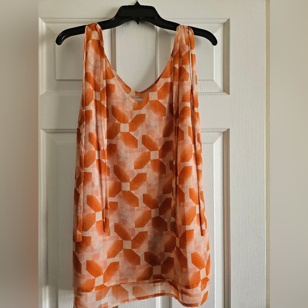 CABI V-Neck Blouse Light Weight Women's sz M